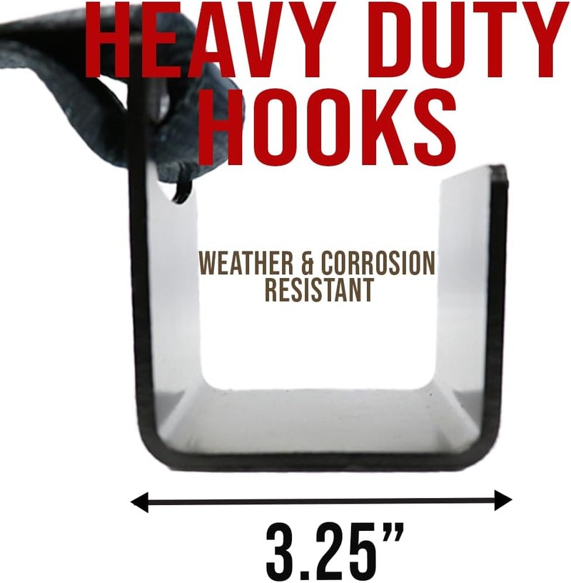 Boxer 2 Pack Roll Off Winch Strap with Flat Hook 4-inch x 5 feet - Heavy Duty Container Hook - Truck and Trailers - Image 3